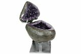 Amethyst Jewelry Box Geode On Stand - Gorgeous #78007-1